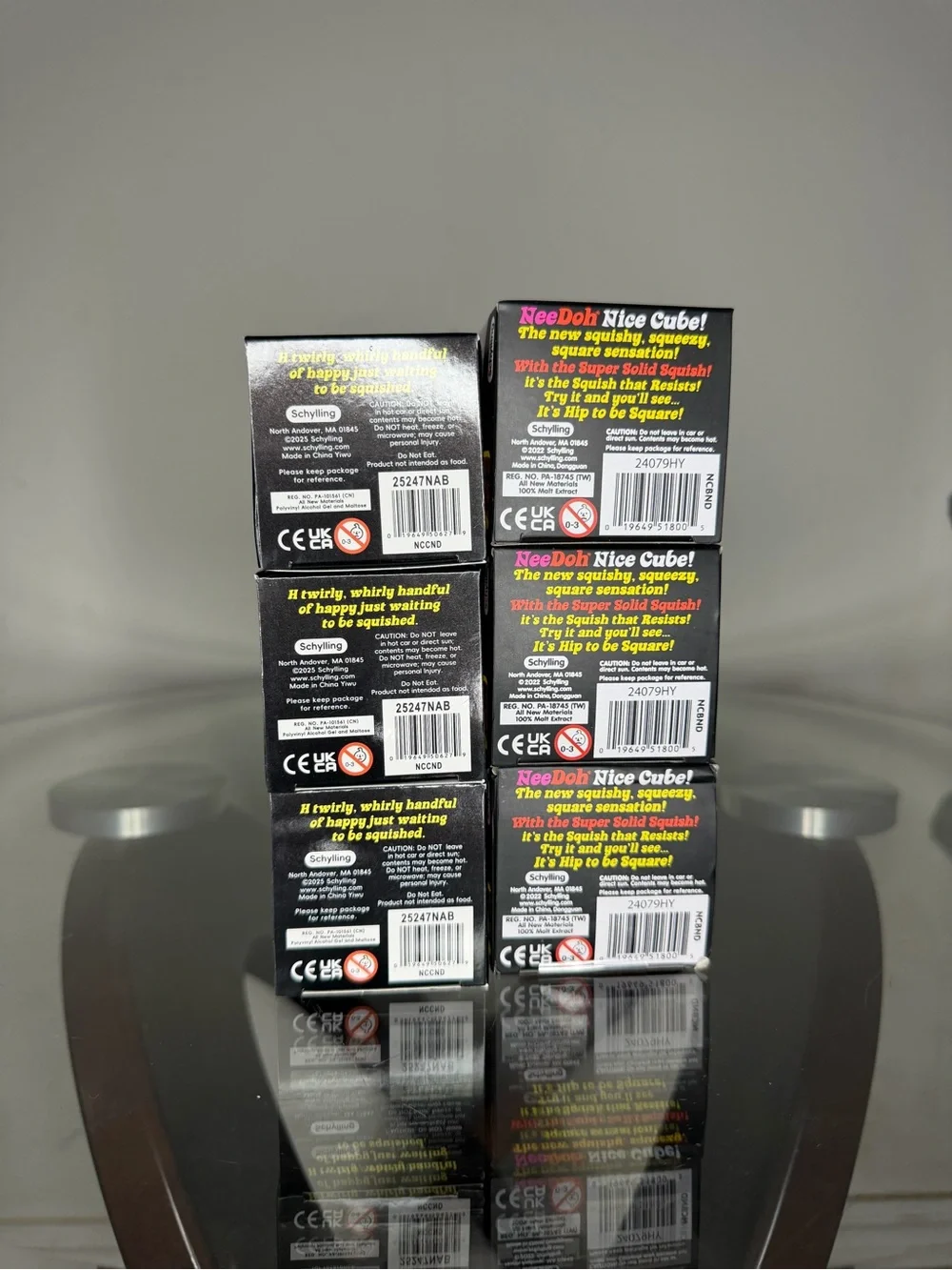 NeeDoh Nice Cream & NeeDoh Nice Cube Bundle of 6 (Color set)